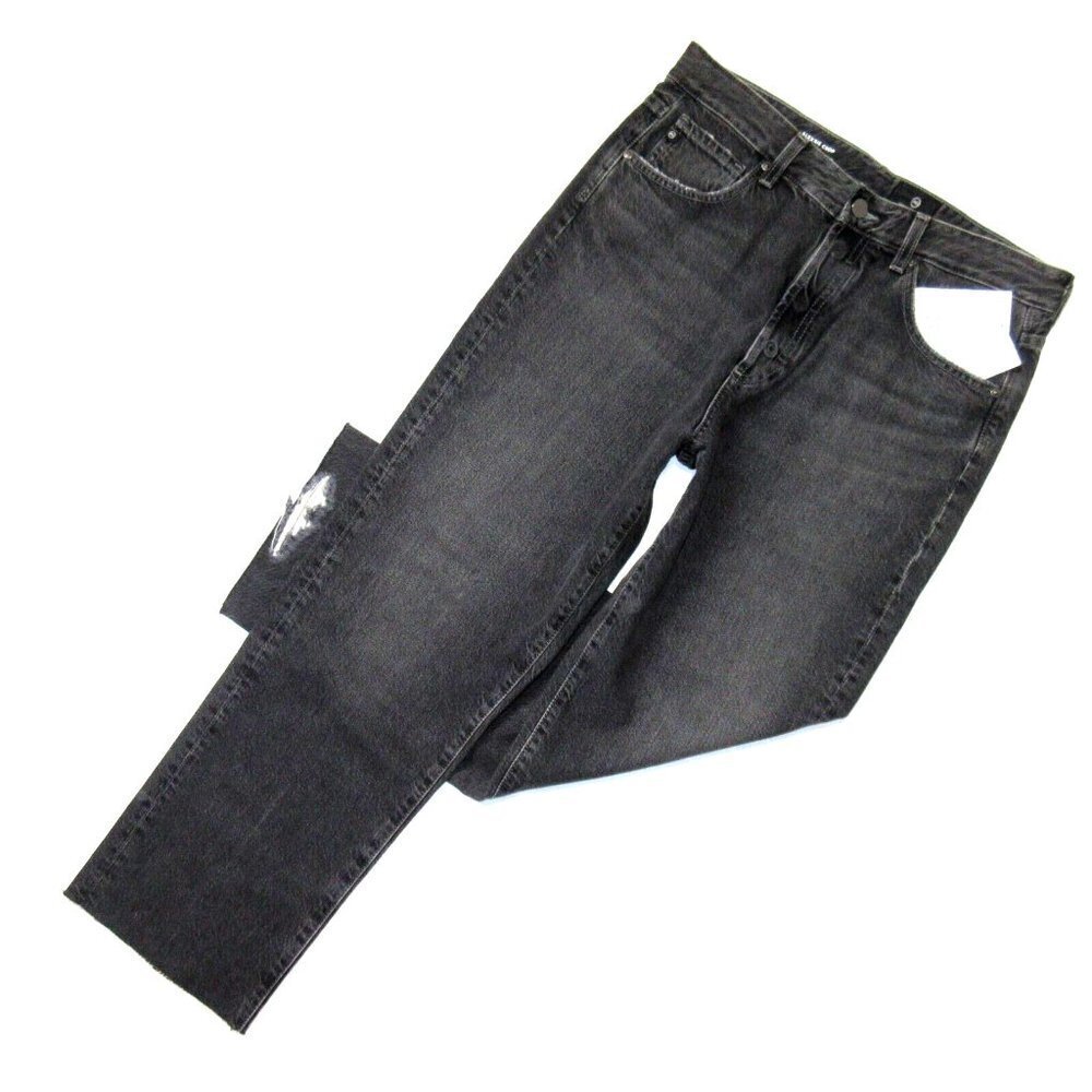 NWT Adriano Goldschmied AG Alexxis Crop in Shadow Black Straight Jeans 31